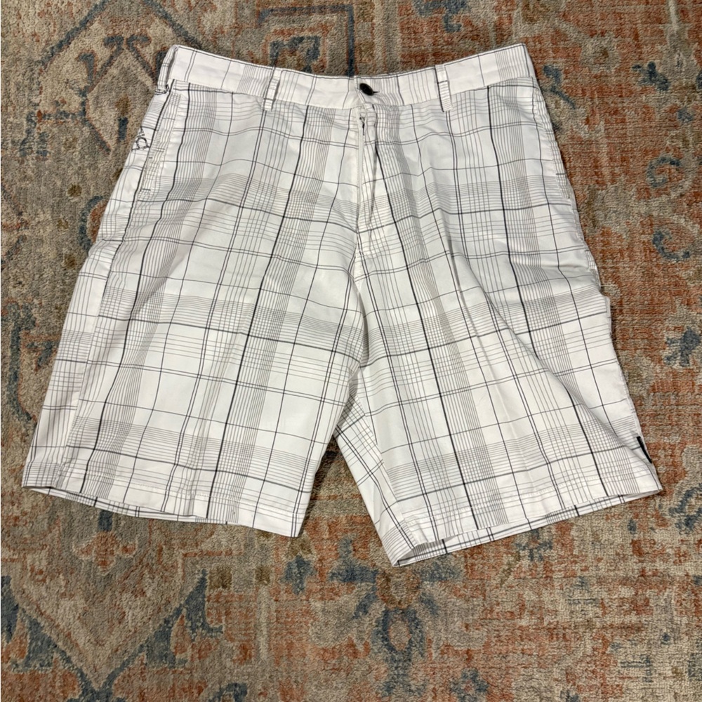Billabong Men's White Checkered Shorts